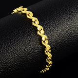 24K Real Flower Plated Bracelet Wedding Jewelry Gift