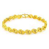 24K Real Flower Plated Bracelet Wedding Jewelry Gift