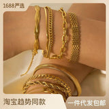 Snake Chain Bracelet for Women Stainless Steel