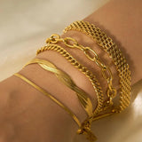 Snake Chain Bracelet for Women Stainless Steel