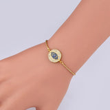Evil Eye Bracelet for Woman Cubic Zirconia Bracelet Plated Jewelry