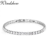 4mm Purple CZ Tennis Chain Bracelet for Women Girls Wedding Jewelry