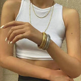 316L Stainless Steel Elastic Bracelet Punk Jewelry Gift