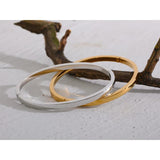 60mm Waterproof Stainless Steel Bangle Minimalist Bracelet Women