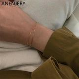 Slim Curved Multi-layer Chain Bracelets For Women