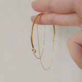 Slim Curved Multi-layer Chain Bracelets For Women