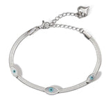 316L Stainless Steel Eye Charm Bracelet for Women Girls Jewelry