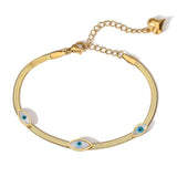 316L Stainless Steel Eye Charm Bracelet for Women Girls Jewelry