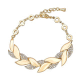 Leaf Bracelets&Bangles For Women Alloy Bracelets Crystal Jewelry
