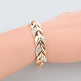 Leaf Bracelets&Bangles For Women Alloy Bracelets Crystal Jewelry