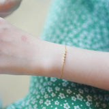 925 Sterling Silver Row Five Zircon Bracelet For Women