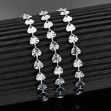 Sliver Heart Sun Flower Stainless Steel Bracelet Chain