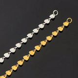 Sliver Heart Sun Flower Stainless Steel Bracelet Chain