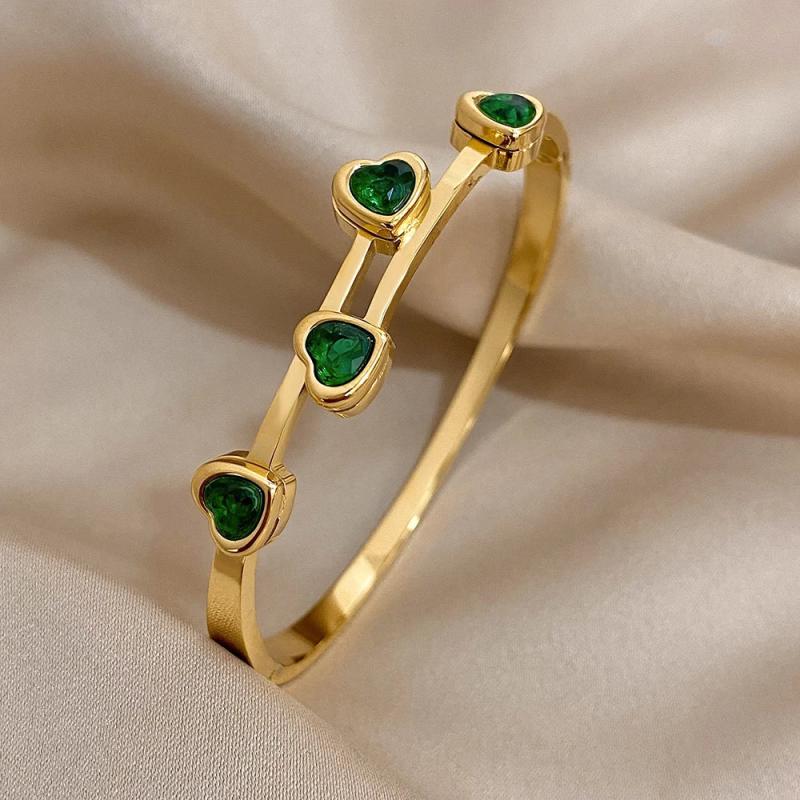 316L Stainless Steel 18K Bangles Bracelet for Men Women
