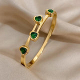 316L Stainless Steel 18K Bangles Bracelet for Men Women
