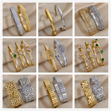 316L Stainless Steel 18K Bangles Bracelet for Men Women