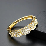 Sunspicems Women Bracelet Crystal Wedding Cuff Bracelet Bijoux