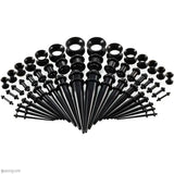 50pcs Acrylic Ear Gauge Taper and Plug Stretching Kit Mixed Ear Flesh Tunnel Exp