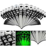 50pcs Acrylic Ear Gauge Taper and Plug Stretching Kit Mixed Ear Flesh Tunnel Exp