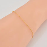 925 Silver Beads Chain Bracelet Bangle Jewelry Gift Wedding Charm