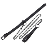 Sexy Harajuku PU Leather Chain Necklace Gothic Circle Choker Body Chain