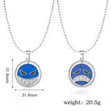 One Piece Anime Metal Necklace Rotating Pendant Chains Choker Collar