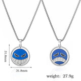 One Piece Anime Metal Necklace Rotating Pendant Chains Choker Collar