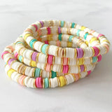 Boho Colorful Heishi Disc Beads Bracelet Y2k Jewelry