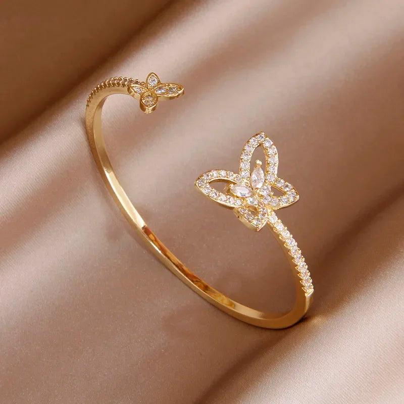 Crystal Butterfly Bangles for Women Jewelry