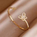 Crystal Butterfly Bangles for Women Jewelry