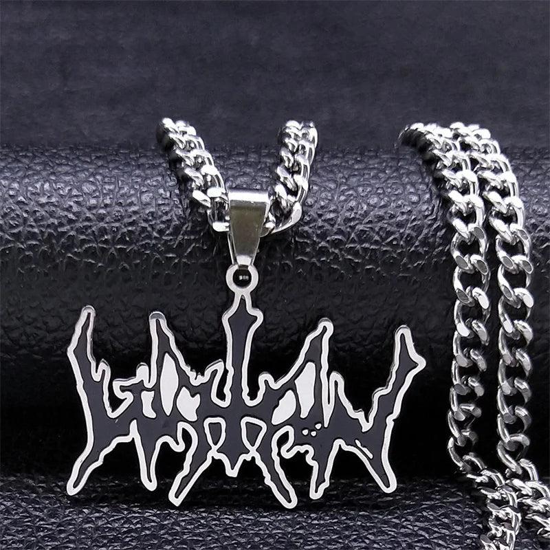 WATAIN Band Pendant Necklace Stainless Steel Silver Choker Necklaces