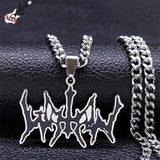 WATAIN Band Pendant Necklace Stainless Steel Silver Choker Necklaces