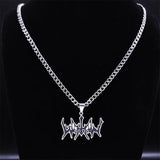 WATAIN Band Pendant Necklace Stainless Steel Silver Choker Necklaces
