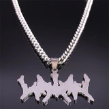WATAIN Band Pendant Necklace Stainless Steel Silver Choker Necklaces
