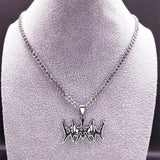 WATAIN Band Pendant Necklace Stainless Steel Silver Choker Necklaces
