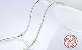 925 Sterling Silver Snake Chain Necklace Heart Love Wedding DIY Jewelry