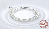 925 Sterling Silver Snake Chain Necklace Heart Love Wedding DIY Jewelry