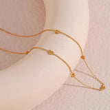 Dainty Sunburst Love Heart Charm Necklace Stainless Steel Chain