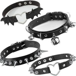 Sexy Punk Harajuku PU Leather Choker Necklace Chain Pendant
