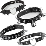 Sexy Punk Harajuku PU Leather Choker Necklace Chain Pendant