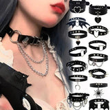 Sexy Punk Harajuku PU Leather Choker Necklace Chain Pendant