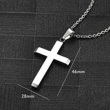 Stainless Steel Cross Pendant Charm for Necklace Bracelet Men Women