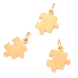 5 Pcs Stainless Steel Puzzle Charms for DIY Jewelry Making