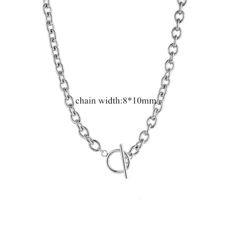 Stainless Steel Chain Necklace Men Choker Gift