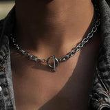 Stainless Steel Chain Necklace Men Choker Gift