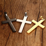 Philippians 4:13 Cross Pendant Stainless Steel Necklace for Men