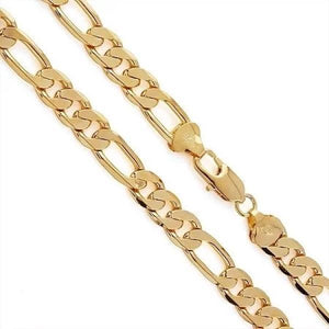18K 20in Classic 8MM Men's Chain Necklace for Wedding Party