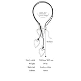 Big Hollow Silver Love Heart Pendant Necklaces
