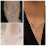 Women's Stainless Steel Cross Pendant Necklace, Christian Gift Jewelry
