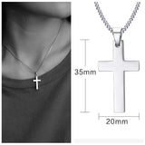 Women's Stainless Steel Cross Pendant Necklace, Christian Gift Jewelry